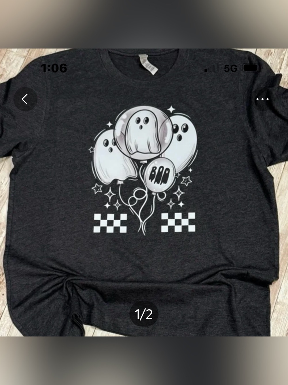 Dark charcoal gray Ghost Balloon Shirt